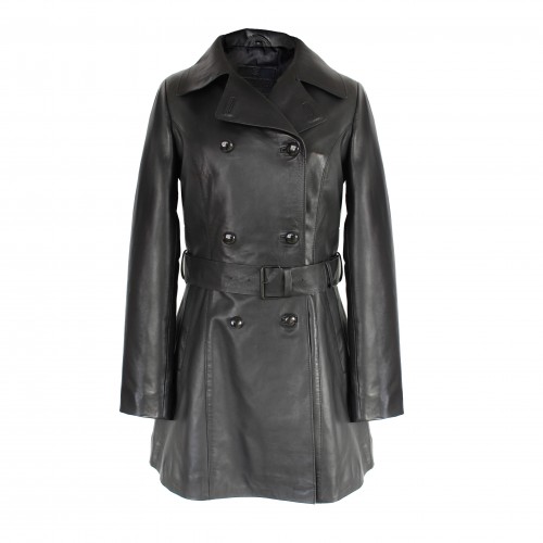 Short trench coat with...