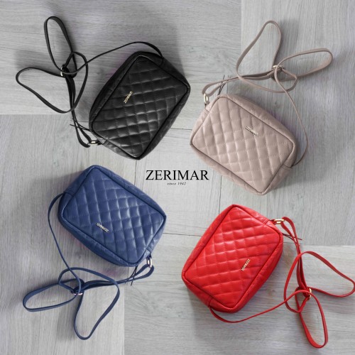 Quilted leather shoulder bag 15x20x6 cm