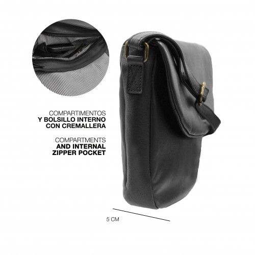 Leather flap bag 23x28x5 cm CORDE