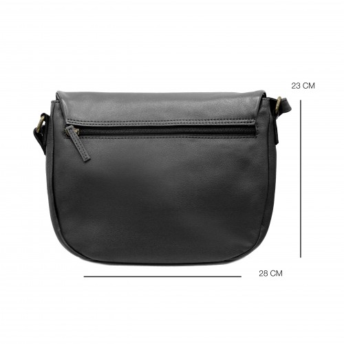 Leather flap bag 23x28x5 cm CORDE