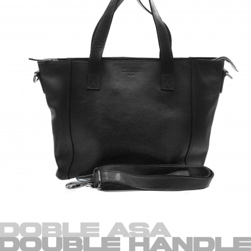 Leather bag with zipper and double handle 27x40x12 cm YOURS