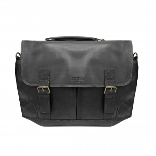 Multi-space leather briefcase 29x43x9 cm ROBE