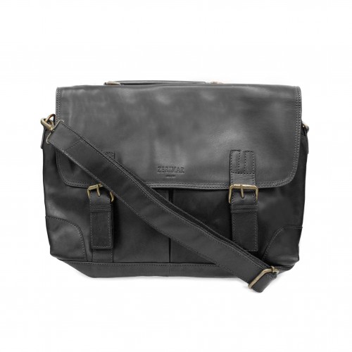 Multi-space leather briefcase 29x43x9 cm ROBE