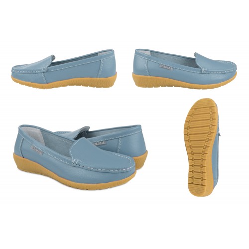 Leather moccasins with PUREZA comfort insole