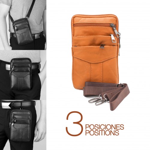BLOKI leather shoulder bag 18x12x4 cm
