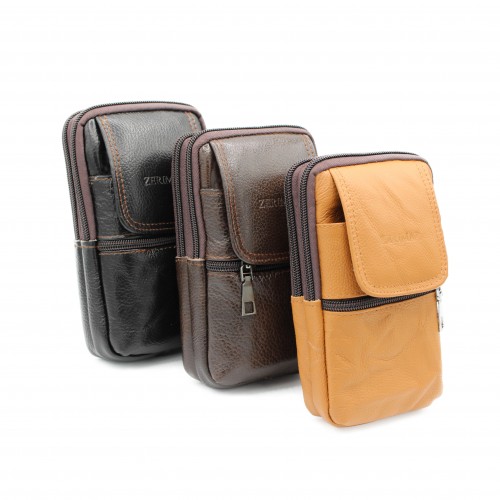 Leather shoulder bag FLOUE 18x10x4 cm