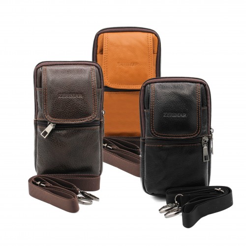 Leather shoulder bag FLOUE 18x10x4 cm