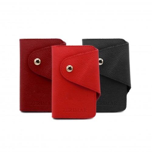 Leather key holder with card holder 10x6.5 cm
