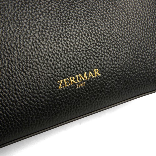 Leather bag with zipper closure 22x18x11 cm WHITEN