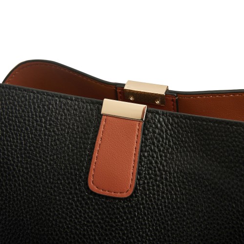 Leather bag with zipper closure 22x18x11 cm WHITEN