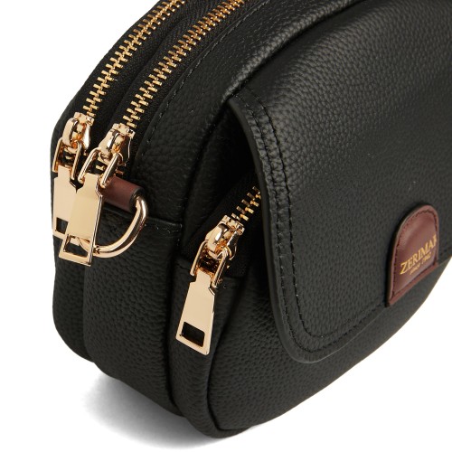 Leather shoulder bag 18x16x8 cm OVALO
