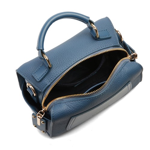 Double-handle leather bag 19x14x10 cm GADES