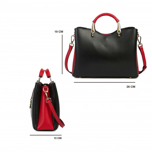 Double-handle leather bag 26x19x10 cm CRUDE