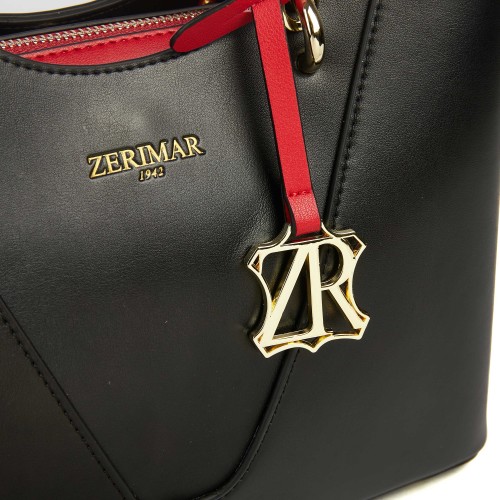 Double-handle leather bag 26x19x10 cm CRUDE