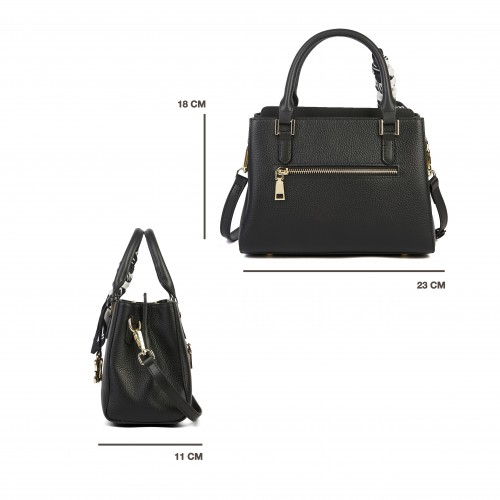 Double-handle leather bag...