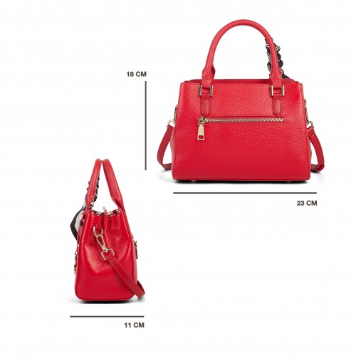 Double-handle leather bag 23x18x11 cm MAZE