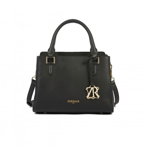 Double-handle leather bag...
