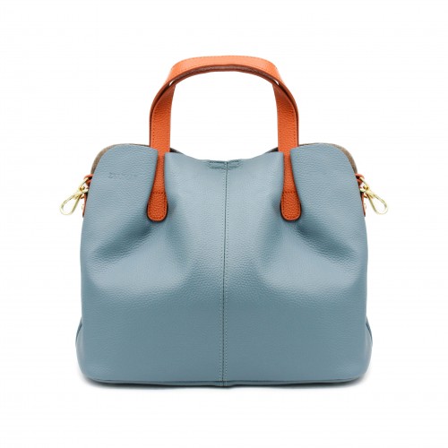 Double-handle leather bag...