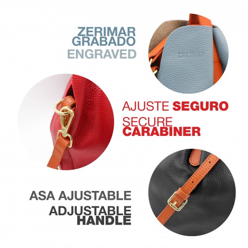 Double-handle leather bag 30x21x13,5 cm SOMO
