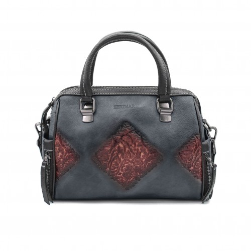 Double-handle leather bag...