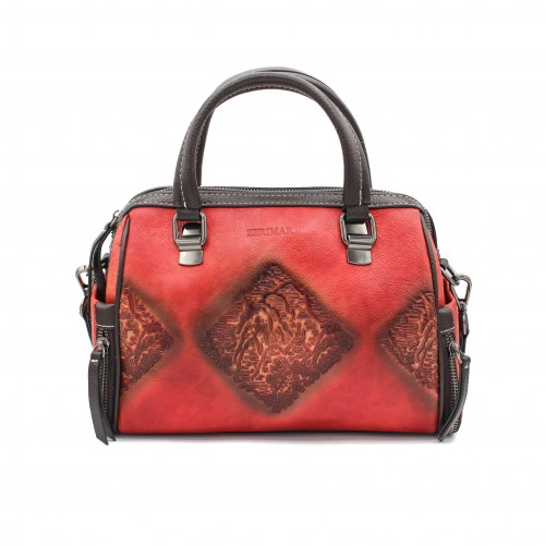 Double-handle leather bag 27x21x11 cm MORAGA