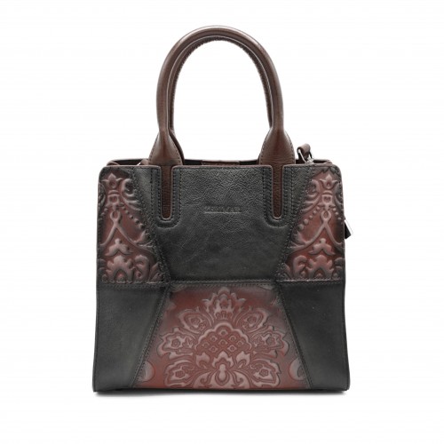 Double-handle leather bag 24x23x8 cm ETANBA