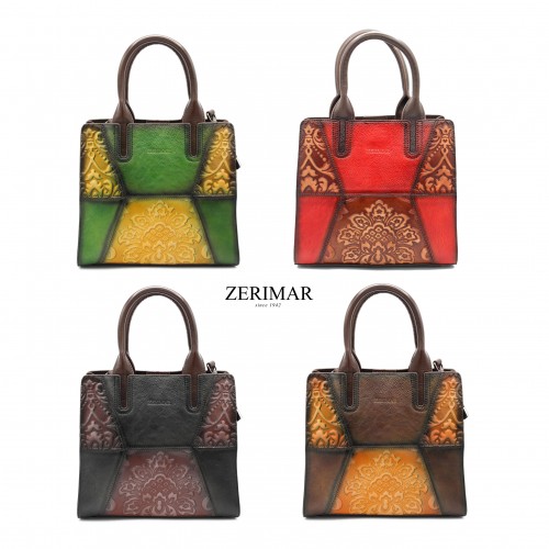 Double-handle leather bag 24x23x8 cm ETANBA