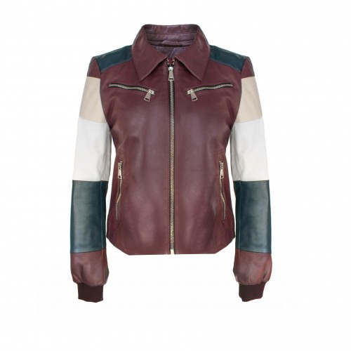 Multicoloured leather...