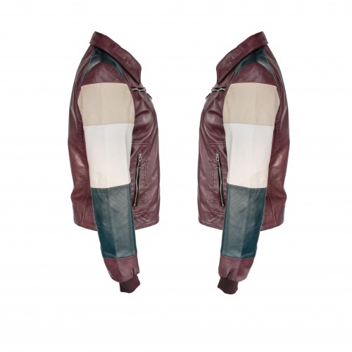 Multicoloured leather...