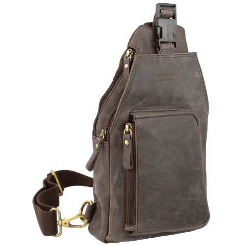Leather shoulder bag PATER...