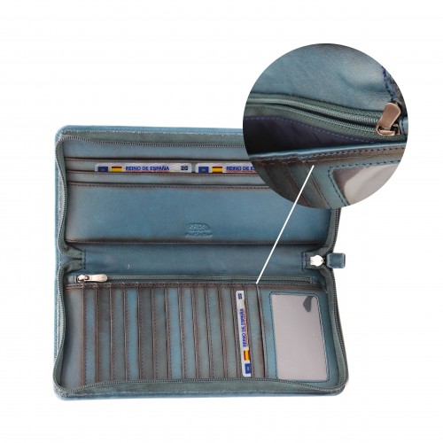 Leather wallet 25x13 cm - OCEAN&APACHE