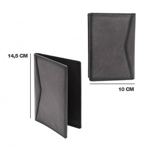 Multi-purpose leather passport cover 14,5x10 cm OCEAN&APACHE