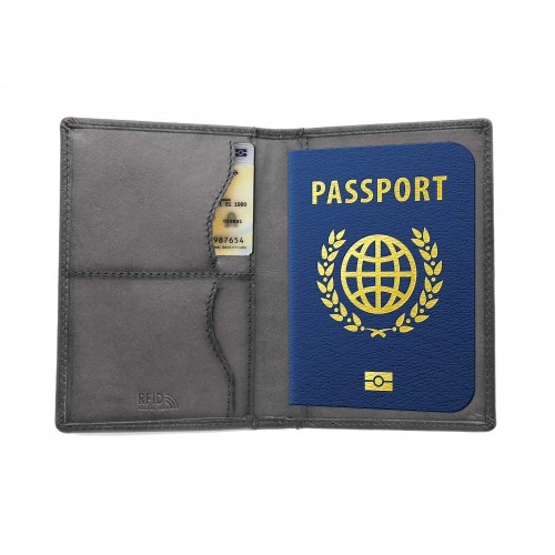 Multi-purpose leather passport cover 14,5x10 cm OCEAN&APACHE