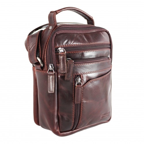 Leather shoulder bag 15,5x21x10 cm COOLE