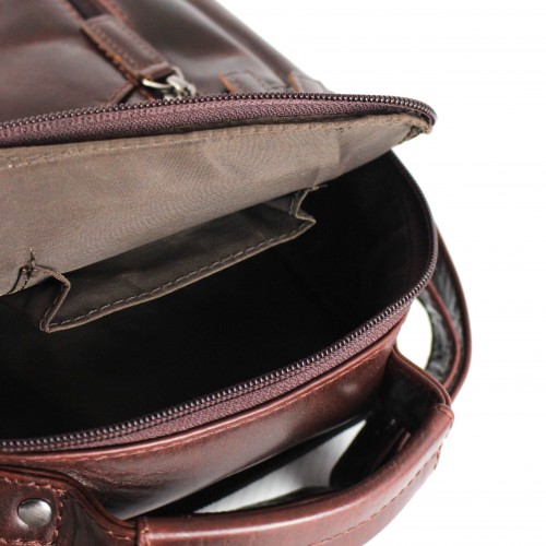 Leather shoulder bag 15,5x21x10 cm COOLE