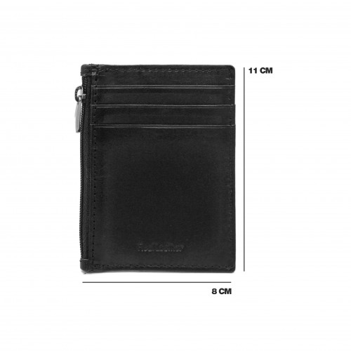 Leather card holder with zipper DEGRA model 8x11 cm
