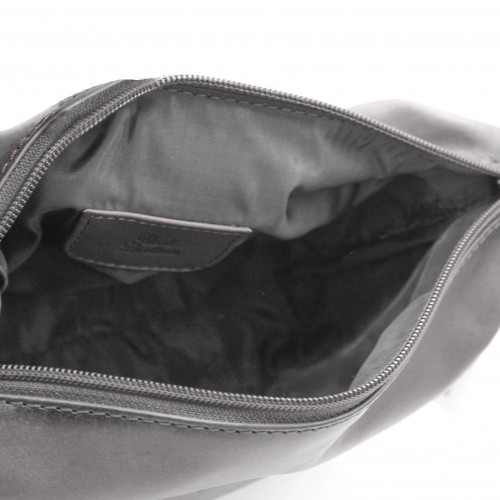 Leather toiletry bag with zipper 15x22x8 cm OCEAN&APACHE