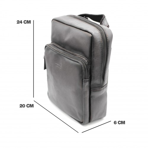 Leather shoulder bag 24x20x6 cm OCEAN&APACHE