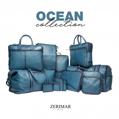 Leather shoulder bag 35x25x7 cm OCEAN&APACHE