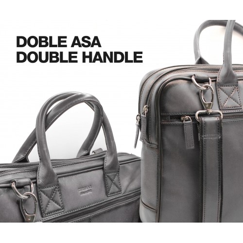 Leather briefcase 30x40x8,5 cm OCEAN&APACHE