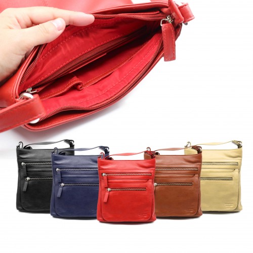 Leather shoulder bag 25x24x6 cm BLOCK