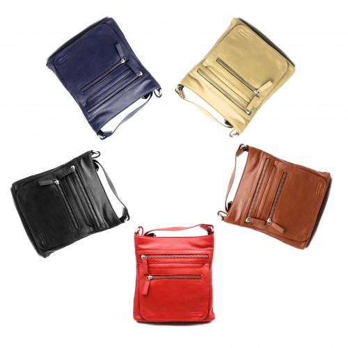 Leather shoulder bag 25x24x6 cm BLOCK