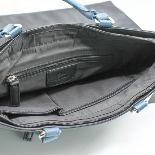 Leather bag with double handle 26x33x10,5 cm NIGHTE