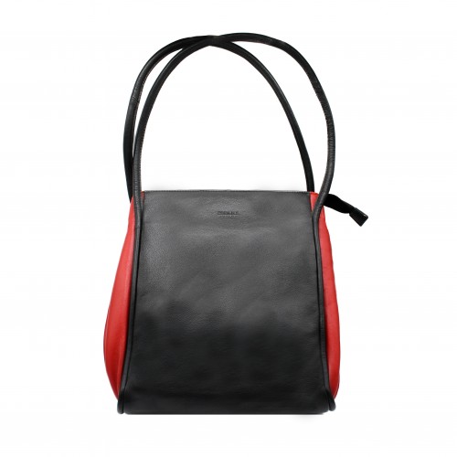 Double-width leather bag...