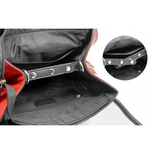Double-width leather bag 31x27x14 cm CHUEA