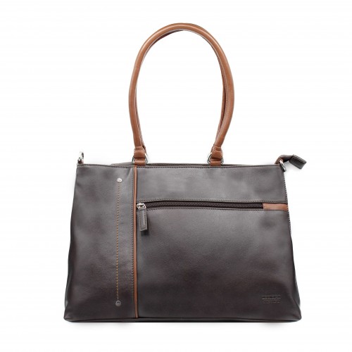 Leather bag with double handle 26x33x10,5 cm NIGHTE