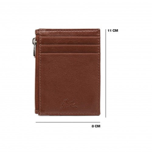 Leather card holder with zipper DEGRA model 8x11 cm