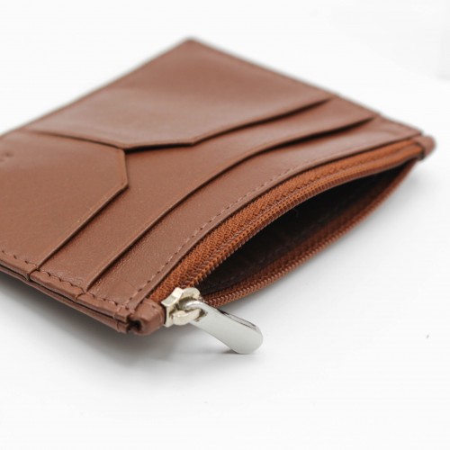 Leather card holder with zipper DEGRA model 8x11 cm