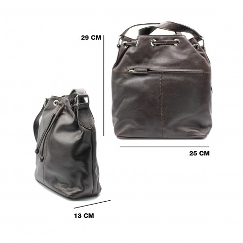 Leather bag with handle...