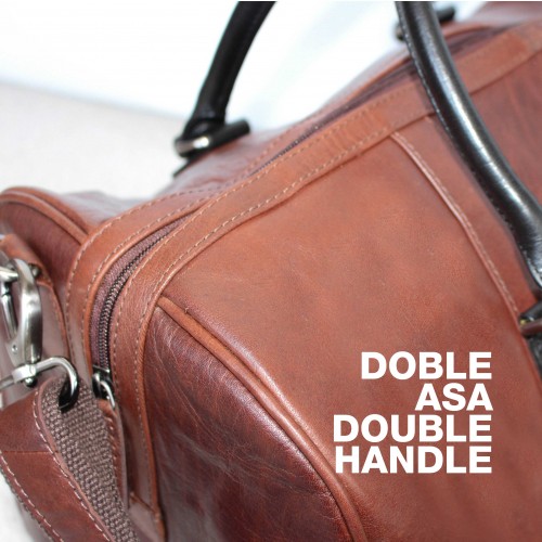 Leather travel bag 36x46x17,5 cm TRUNK
